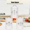 3Pcs Kitchen Canister Sets Storage Jars Sugar Coffee Tea Canister Food Sealed Storage Farmhouse Country Decor Container view 2