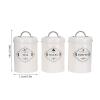 3Pcs Kitchen Canister Sets Storage Jars Sugar Coffee Tea Canister Food Sealed Storage Farmhouse Country Decor Container view 3