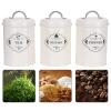 3Pcs Kitchen Canister Sets Storage Jars Sugar Coffee Tea Canister Food Sealed Storage Farmhouse Country Decor Container view 4