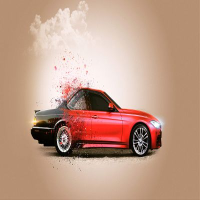 Iconic Arts Laminated 42x24 Poster: BMW CGI car 4k HD