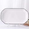 Bowl Fish dish dish dish household ceramic rectangular dish dish Nordic steamed grill dish-C27cm1 view 1