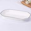 Bowl Fish dish dish dish household ceramic rectangular dish dish Nordic steamed grill dish-C27cm1 view 2