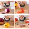 1PCS Stainless Steel Onion Holder Slicer, 2PCS Finger Guard, Holder Slicer for Vegetables, Tomato, Lemon, Meat view 3