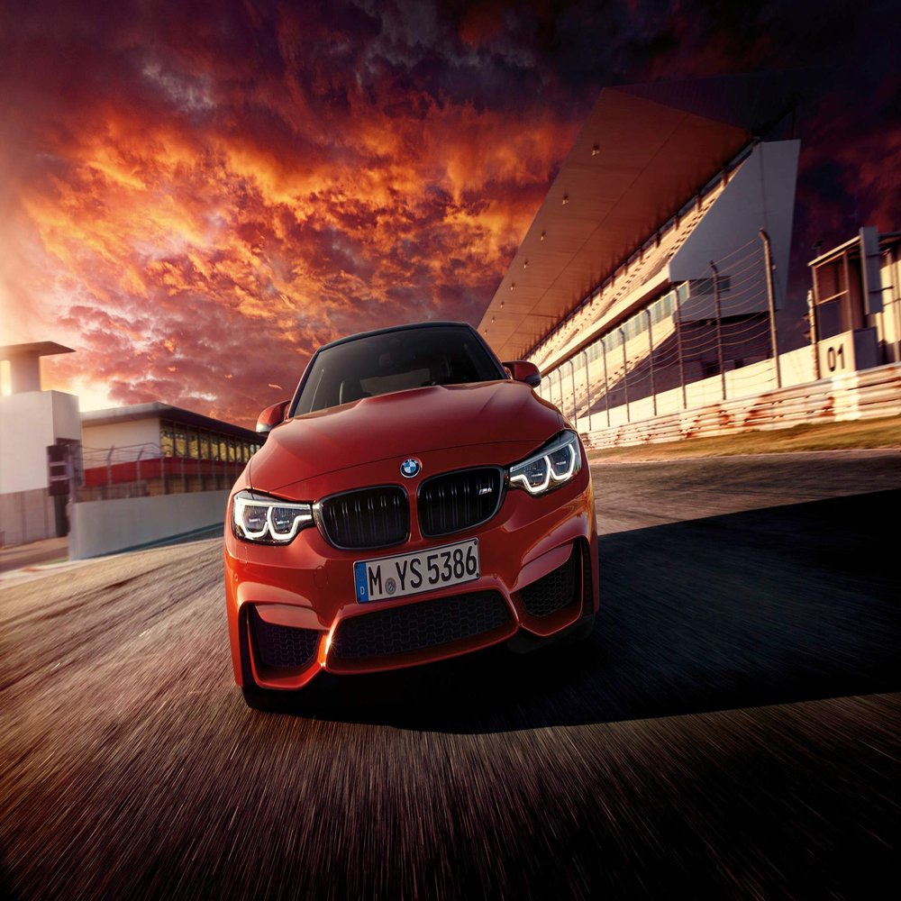 Iconic Arts Laminated 42x24 Poster: 2018 BMW m4 Wide