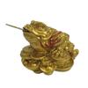 1pcs Golden Three Legged Toad Resin Statues, Chinese Buddha Coin Frog Animal Statue Sculptures Figurines, Feng Shui Lucky Gifts Home Decoration view 1