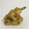 1pcs Golden Three Legged Toad Resin Statues, Chinese Buddha Coin Frog Animal Statue Sculptures Figurines, Feng Shui Lucky Gifts Home Decoration view 2