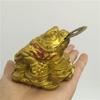 1pcs Golden Three Legged Toad Resin Statues, Chinese Buddha Coin Frog Animal Statue Sculptures Figurines, Feng Shui Lucky Gifts Home Decoration view 3
