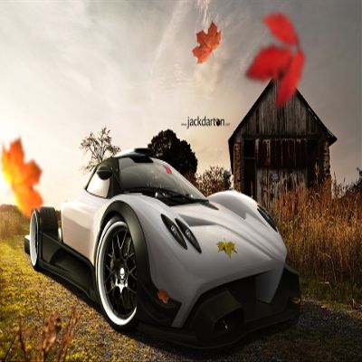 Iconic Arts Laminated 42x24 Poster: Pagani_Zonda_r_2-Wide.jpg