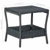 vidaXL Modern Outdoor Patio Table, Dark Gray Poly Rattan, 17.7"x17.7"x18.3", Powder-Coated Steel Frame, Lightweight, Easy to Clean, Assembly Required view 2