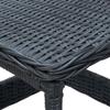 vidaXL Modern Outdoor Patio Table, Dark Gray Poly Rattan, 17.7"x17.7"x18.3", Powder-Coated Steel Frame, Lightweight, Easy to Clean, Assembly Required view 3