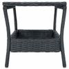 vidaXL Modern Outdoor Patio Table, Dark Gray Poly Rattan, 17.7"x17.7"x18.3", Powder-Coated Steel Frame, Lightweight, Easy to Clean, Assembly Required view 4
