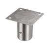 Component Hardware A18-0406-C 1-5/8 Inch x 3-1/8 Inch High Stainless Steel Leg Socket with Mounting Plate view 2