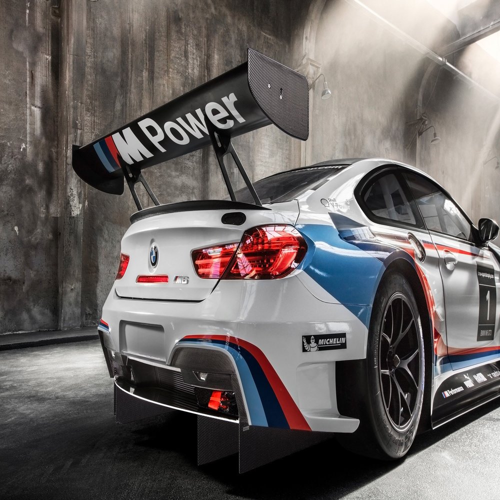 Iconic Arts Laminated 42x24 Poster: 2016 BMW m6 gt3 Wide