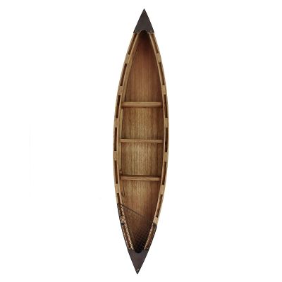 Attraction Design Wooden Boat Wall Decor - Rustic Nautical Beach Theme Hanging Decoration - Sculpture for Bathroom, Bedroom, Lake House