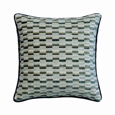 The HomeCentric Throw Pillow Covers, Blue 12"x12" (30x30 cm) Throw Pillow Covers, Jacquard Silk Pattern Throw Pillows for Couch, Striped Pattern Modern Easter - Brick Together