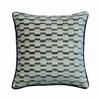 The HomeCentric Throw Pillow Covers, Blue 12"x12" (30x30 cm) Throw Pillow Covers, Jacquard Silk Pattern Throw Pillows for Couch, Striped Pattern Modern Easter - Brick Together view 1