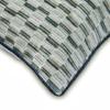 The HomeCentric Throw Pillow Covers, Blue 12"x12" (30x30 cm) Throw Pillow Covers, Jacquard Silk Pattern Throw Pillows for Couch, Striped Pattern Modern Easter - Brick Together view 2
