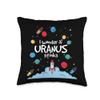 Science Shirt Uranus Stinks Funny Planet Tees Men Women Kids Throw Pillow view 1