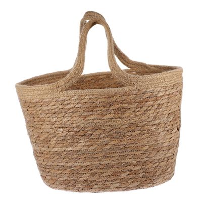 Cabilock 1pc Rattan Flower Pot Storage Decorative Flowers Wicker Plant Basket Outdoor Basket Indoor Straw Portable Wicker Storage Large Round