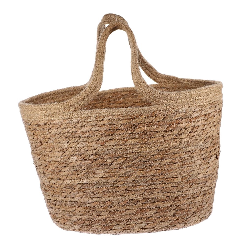 Cabilock 1pc Rattan Flower Pot Storage Decorative Flowers Wicker Plant Basket Outdoor Basket Indoor Straw Portable Wicker Storage Large Round
