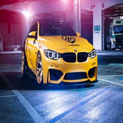 Iconic Arts Laminated 42x24 Poster: BMW m4 hre Wheels HD