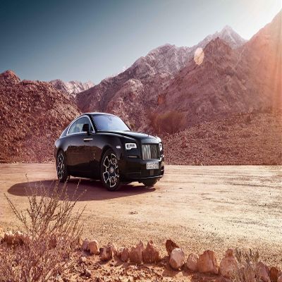 Iconic Arts Laminated 42x24 Poster: Rolls Royce Wraith Black Badge 4k 2 HD
