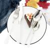 BRIIEC Dinnerware Set 24 Pieces Flatware Sets Service for 6 Stainless Steel Tableware Cutlery Set Mirror Polished Dishwasher Safe (White-Silver) view 2