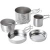 Wahei Freiz MH-1543 Cooker Set, Made in Japan, 5 Piece B, Stainless Steel, Camping, Cooking, Rice, Stackable, Compact Storage view 1