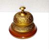 Ganga Nautical Color Golden & Brown Brass Bell Solid Brass School Bell Brass Handbill Great Gift for Teachers Round Size 4. inch Approx. view 3