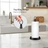 KASUNTO Paper Towel Holder (with Heavy Weighted Base) Steel Paper Holder countertopBlack Paper Towel Holder for Kitchen Countertops, Bars & Dining Tables,Fits Standard & Jumbo Rolls, Matte Black view 2
