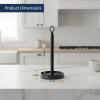 KASUNTO Paper Towel Holder (with Heavy Weighted Base) Steel Paper Holder countertopBlack Paper Towel Holder for Kitchen Countertops, Bars & Dining Tables,Fits Standard & Jumbo Rolls, Matte Black view 4