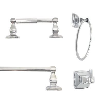 Arista Algoma Collection 4-Piece Bathroom Hardware Set in Chrome