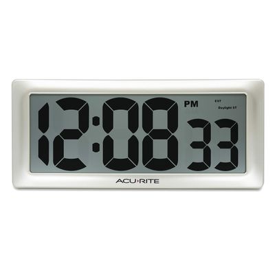 AcuRite 13.5 Large Digital Indoor Wall Clock with Intelli-Time Technology (75173M)