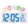 AcuRite 14.5" Oversized, Multicolor LED Clock with Indoor Temperature, Day of the Week, and Date (75160M) view 1