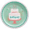 Round Paper Plates - 10.5" (Pack of 8) - Vibrant Design - Perfect Party Tableware For Milestone Celebrations, Happy Cake Day view 1