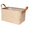 1pc Jute Cloth Storage Bin Handles Woven Storage Organizer for Home Capacity Basket for Quilts Toys and Sundries Design view 1