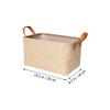 1pc Jute Cloth Storage Bin Handles Woven Storage Organizer for Home Capacity Basket for Quilts Toys and Sundries Design view 2
