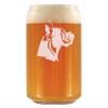 Boxer with Pointed Ears - Beer Can Pint Glass - Fun Unique Boxer Themed Dog Gifts and Party Decor for Women and Men - 16 oz view 1