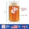 Boxer with Pointed Ears - Beer Can Pint Glass - Fun Unique Boxer Themed Dog Gifts and Party Decor for Women and Men - 16 oz view 4