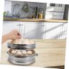 1set Stainless Steel Steamer Lid Double Handle Steaming Basket for Dumplings Dim Sum Vegetables and More Convenient Kitchen Essential for Home Cooking Random Style view 3