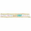 Eye-Catching Multicolor Happy Cake Day Fabric Sash - 30" (1 Piece) - Perfect for Birthdays and Parties view 1