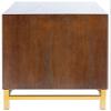 Safavieh NST6401B, 23" W x 16" L x 21.5" H, Walnut/Brass view 4