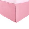 1000 Thread Count Luxuary 1 PC Bed Skirt 12" inch Drop with Splited Corners. (California King, Pink Solid) view 1