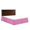 1000 Thread Count Luxuary 1 PC Bed Skirt 12" inch Drop with Splited Corners. (California King, Pink Solid) view 2