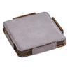 Set of 4 Gray Leatherette Square Coasters, 4" view 1