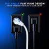 Maximm 360 Degree Rotating Flat Extension Cord 10 Ft Multi 3 Outlet Power Cord Grounded 16 AWG UL Certified, White view 3