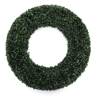 3rd Street Inn Boxwood Greenery Wreath - Farmhouse Wreath - Indoor/Outdoor Spring/Summer Wreaths (XL 20.5" 2 Pack)