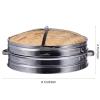 1set Stainless Steel Steaming Basket Lid Portable Food Steamer for Dumplings Dim Sum and Buns Ergonomic Design Kitchen Essential Easy Storage Random Style view 4