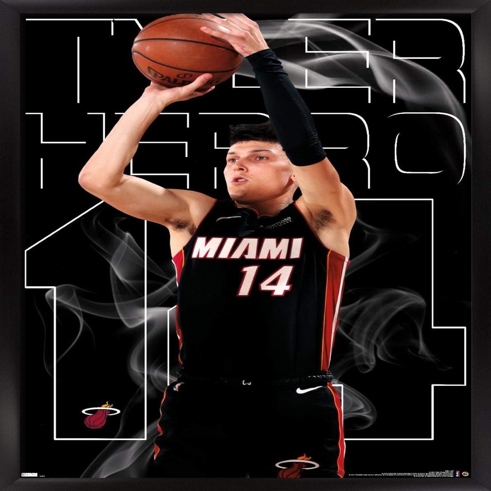 NBA Miami Heat - Tyler Herro 20 Wall Poster, 34L" x 22.4W", Black Framed Version