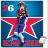 NBA Philadelphia 76ers - Joel Embiid 20 Wall Poster, 34L" x 22.4W", Premium Poster & Mount Bundle view 1